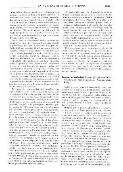 La rassegna di clinica e terapia