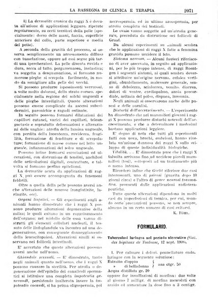 La rassegna di clinica e terapia