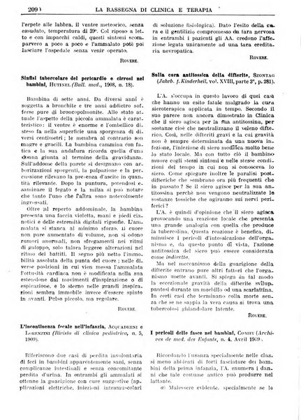 La rassegna di clinica e terapia