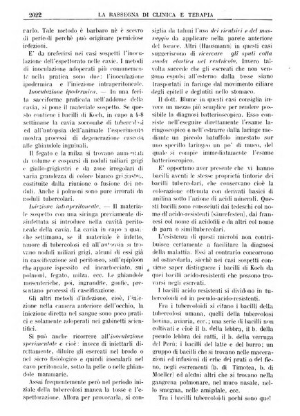 La rassegna di clinica e terapia