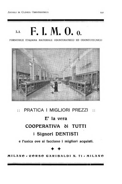 Annali di clinica odontoiatrica e dello Istituto superiore George Eastmann