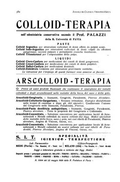 Annali di clinica odontoiatrica e dello Istituto superiore George Eastmann