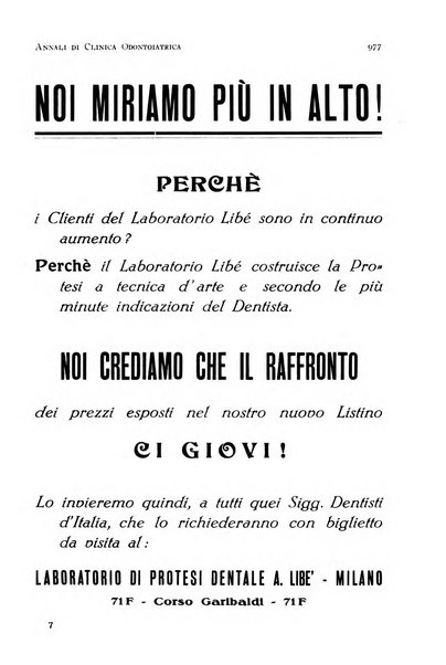 Annali di clinica odontoiatrica e dello Istituto superiore George Eastmann