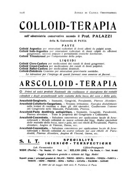 Annali di clinica odontoiatrica e dello Istituto superiore George Eastmann