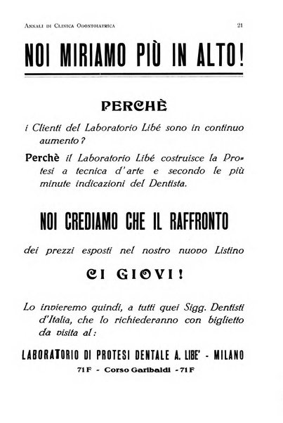 Annali di clinica odontoiatrica e dello Istituto superiore George Eastmann