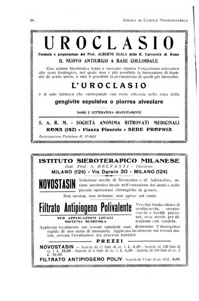 Annali di clinica odontoiatrica e dello Istituto superiore George Eastmann