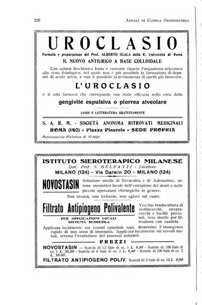 Annali di clinica odontoiatrica e dello Istituto superiore George Eastmann