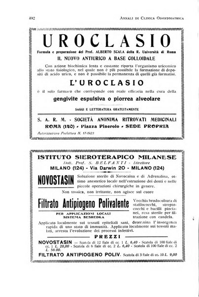 Annali di clinica odontoiatrica e dello Istituto superiore George Eastmann