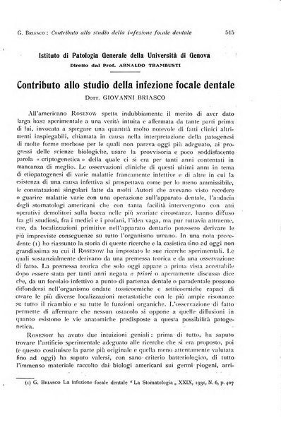 Annali di clinica odontoiatrica e dello Istituto superiore George Eastmann