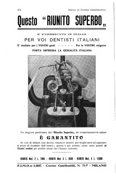 Annali di clinica odontoiatrica e dello Istituto superiore George Eastmann