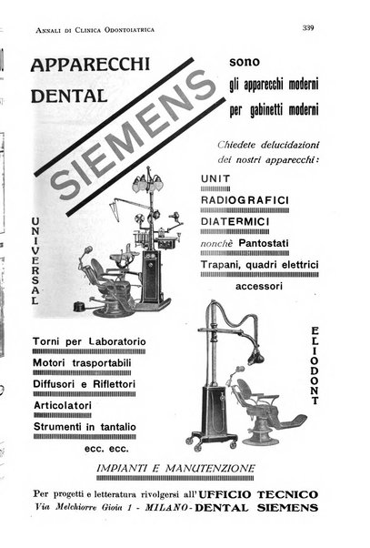 Annali di clinica odontoiatrica e dello Istituto superiore George Eastmann