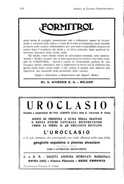 Annali di clinica odontoiatrica e dello Istituto superiore George Eastmann