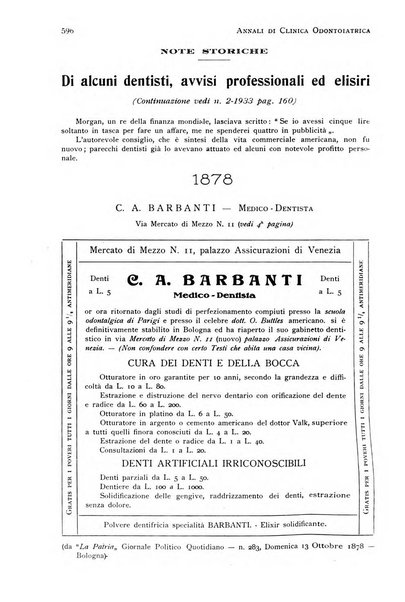 Annali di clinica odontoiatrica e dello Istituto superiore George Eastmann