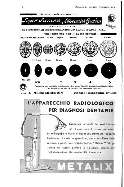 Annali di clinica odontoiatrica e dello Istituto superiore George Eastmann