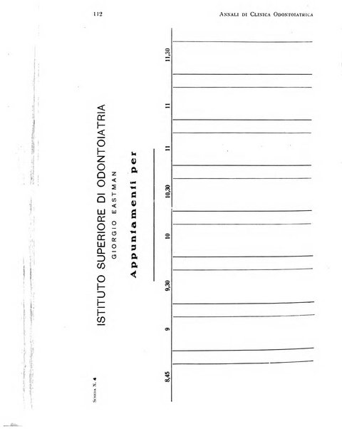 Annali di clinica odontoiatrica e dello Istituto superiore George Eastmann