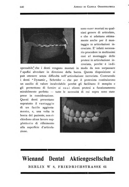 Annali di clinica odontoiatrica e dello Istituto superiore George Eastmann