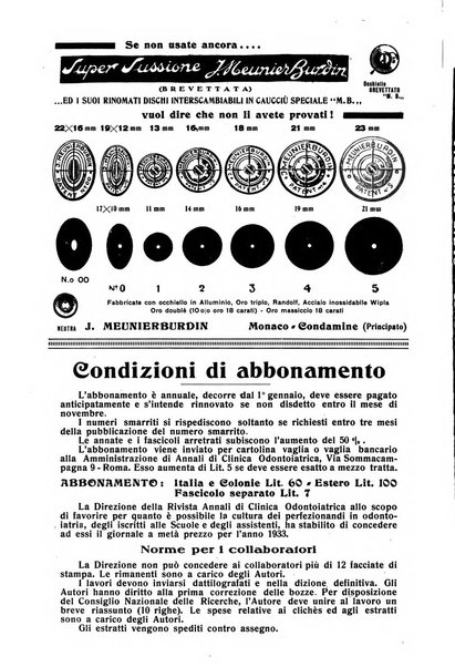 Annali di clinica odontoiatrica e dello Istituto superiore George Eastmann