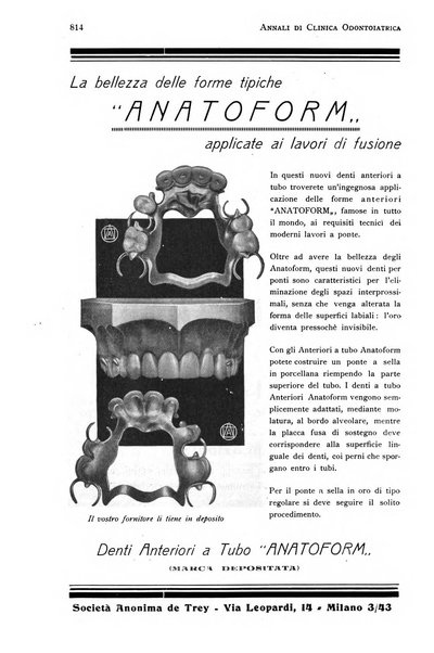 Annali di clinica odontoiatrica e dello Istituto superiore George Eastmann