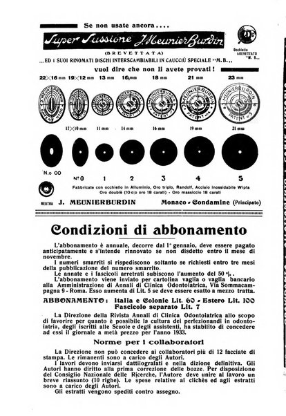 Annali di clinica odontoiatrica e dello Istituto superiore George Eastmann