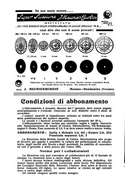 Annali di clinica odontoiatrica e dello Istituto superiore George Eastmann