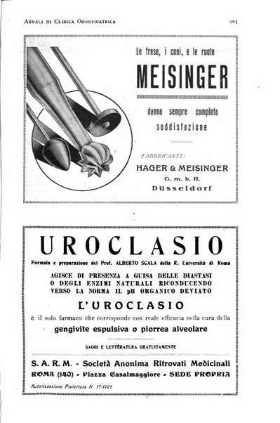 Annali di clinica odontoiatrica e dello Istituto superiore George Eastmann