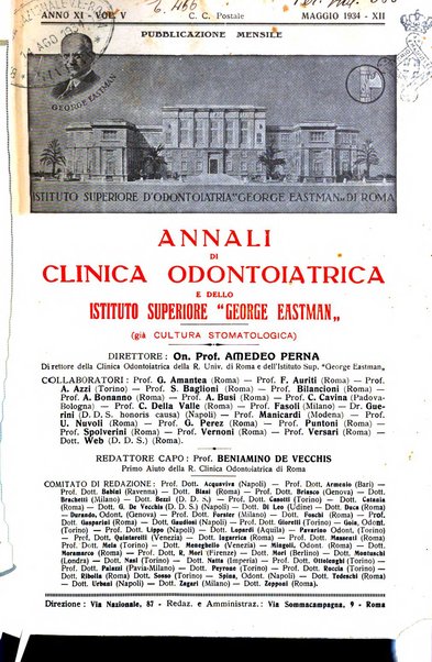 Annali di clinica odontoiatrica e dello Istituto superiore George Eastmann