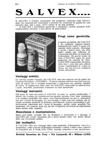 Annali di clinica odontoiatrica e dello Istituto superiore George Eastmann