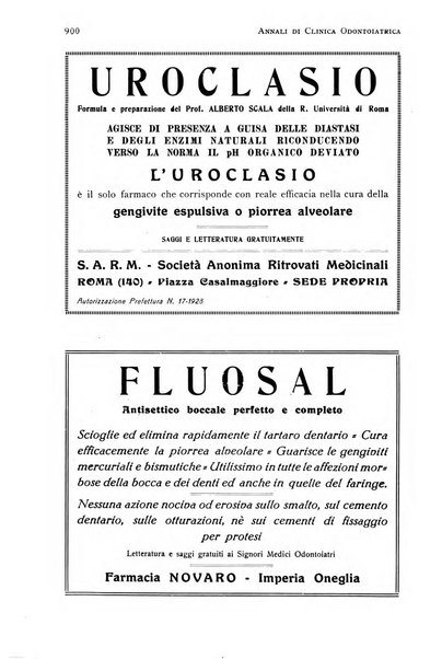 Annali di clinica odontoiatrica e dello Istituto superiore George Eastmann