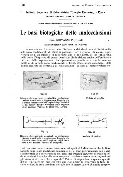 Annali di clinica odontoiatrica e dello Istituto superiore George Eastmann