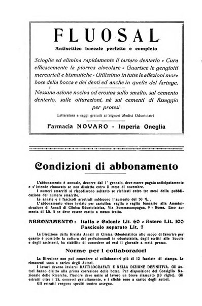 Annali di clinica odontoiatrica e dello Istituto superiore George Eastmann