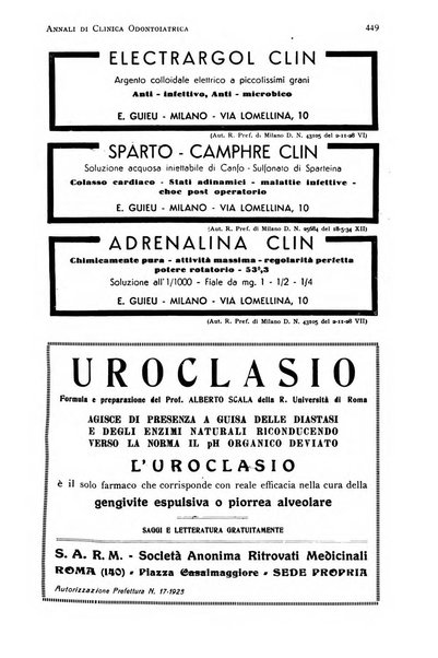 Annali di clinica odontoiatrica e dello Istituto superiore George Eastmann