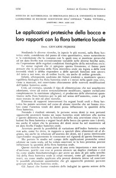 Annali di clinica odontoiatrica e dello Istituto superiore George Eastmann