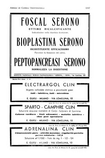 Annali di clinica odontoiatrica e dello Istituto superiore George Eastmann