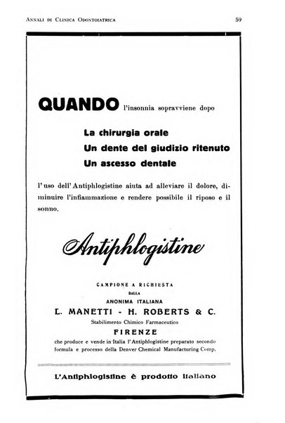 Annali di clinica odontoiatrica e dello Istituto superiore George Eastmann