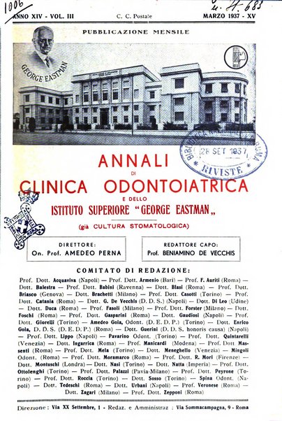 Annali di clinica odontoiatrica e dello Istituto superiore George Eastmann