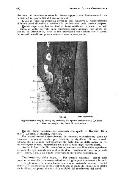 Annali di clinica odontoiatrica e dello Istituto superiore George Eastmann