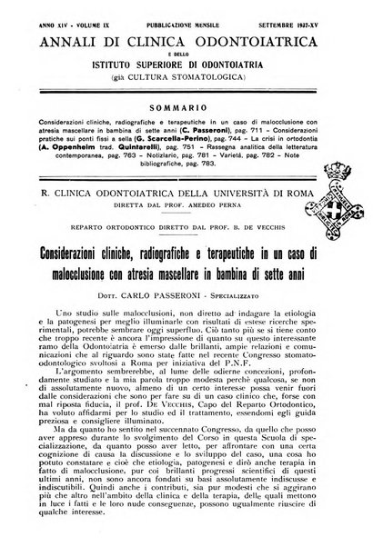 Annali di clinica odontoiatrica e dello Istituto superiore George Eastmann