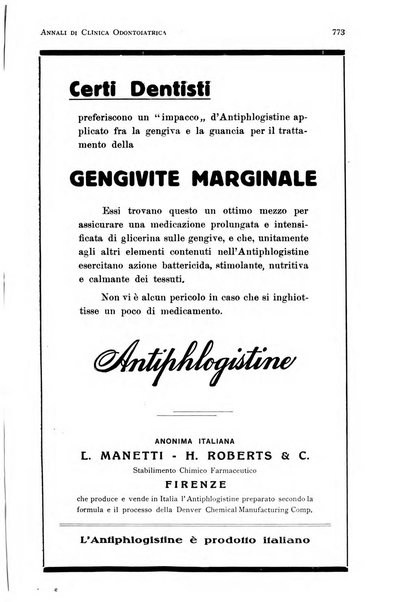 Annali di clinica odontoiatrica e dello Istituto superiore George Eastmann