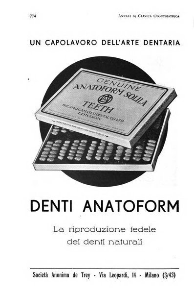 Annali di clinica odontoiatrica e dello Istituto superiore George Eastmann