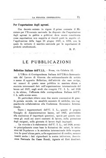 La finanza cooperativa rassegna mensile [della] Associazione nazionale fra Casse rurali, agrarie ed enti ausiliarii