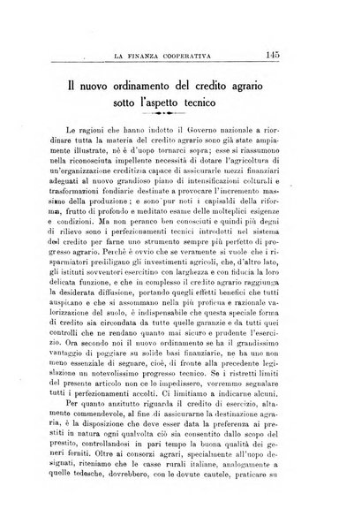 La finanza cooperativa rassegna mensile [della] Associazione nazionale fra Casse rurali, agrarie ed enti ausiliarii