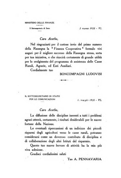 La finanza cooperativa rassegna mensile [della] Associazione nazionale fra Casse rurali, agrarie ed enti ausiliarii