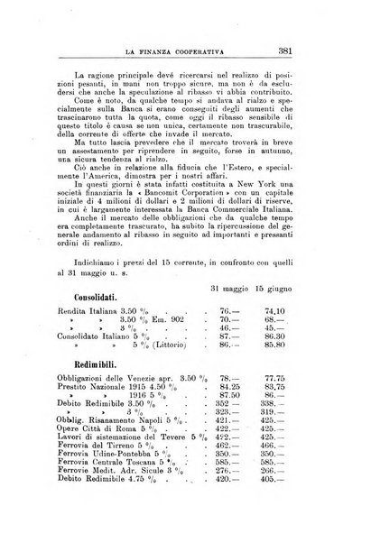 La finanza cooperativa rassegna mensile [della] Associazione nazionale fra Casse rurali, agrarie ed enti ausiliarii