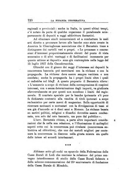 La finanza cooperativa rassegna mensile [della] Associazione nazionale fra Casse rurali, agrarie ed enti ausiliarii