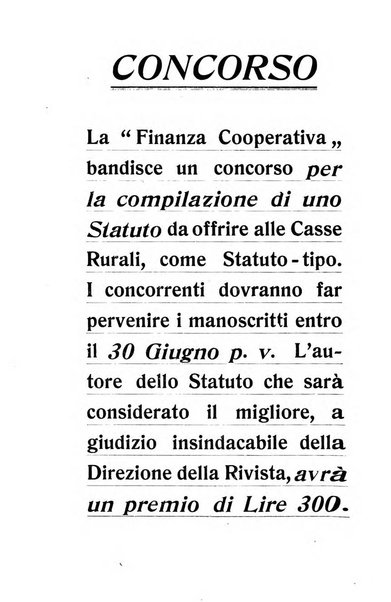 La finanza cooperativa rassegna mensile [della] Associazione nazionale fra Casse rurali, agrarie ed enti ausiliarii