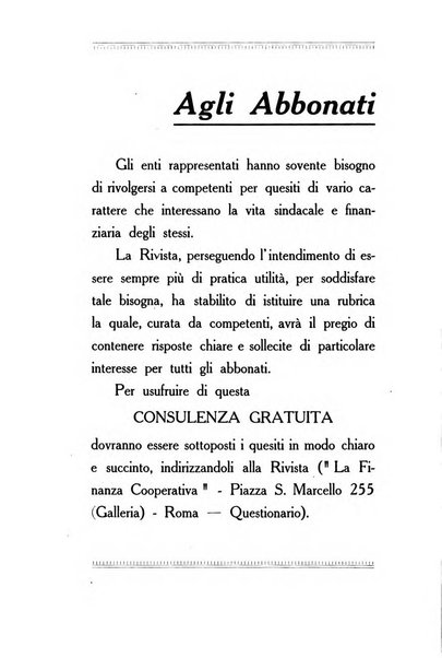 La finanza cooperativa rassegna mensile [della] Associazione nazionale fra Casse rurali, agrarie ed enti ausiliarii