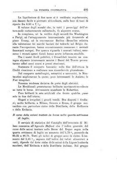 La finanza cooperativa rassegna mensile [della] Associazione nazionale fra Casse rurali, agrarie ed enti ausiliarii