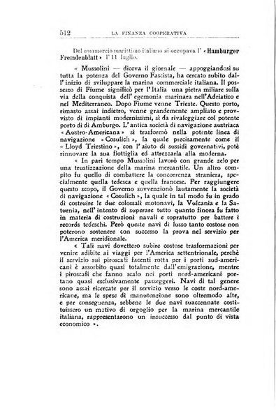 La finanza cooperativa rassegna mensile [della] Associazione nazionale fra Casse rurali, agrarie ed enti ausiliarii