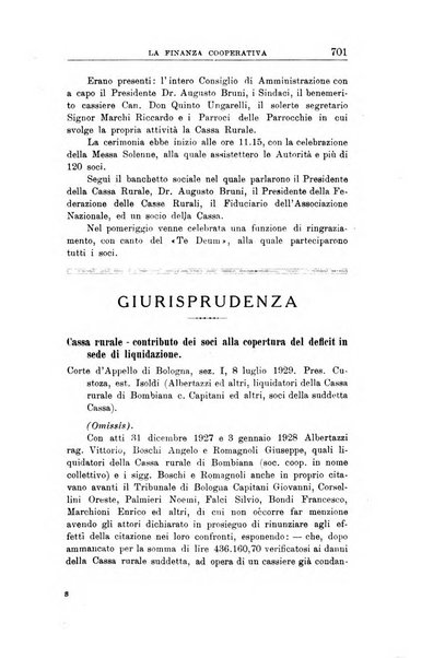 La finanza cooperativa rassegna mensile [della] Associazione nazionale fra Casse rurali, agrarie ed enti ausiliarii