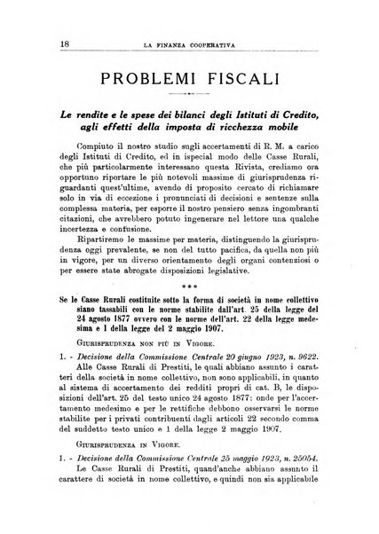 La finanza cooperativa rassegna mensile [della] Associazione nazionale fra Casse rurali, agrarie ed enti ausiliarii